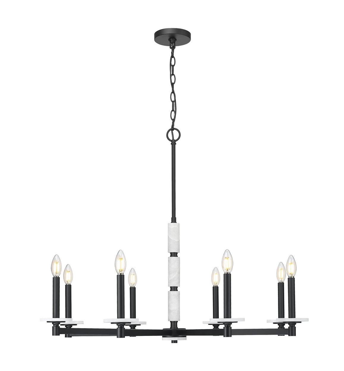 Z-Lite - 3045-8MB - Eight Light Chandelier - Kaden - Matte Black