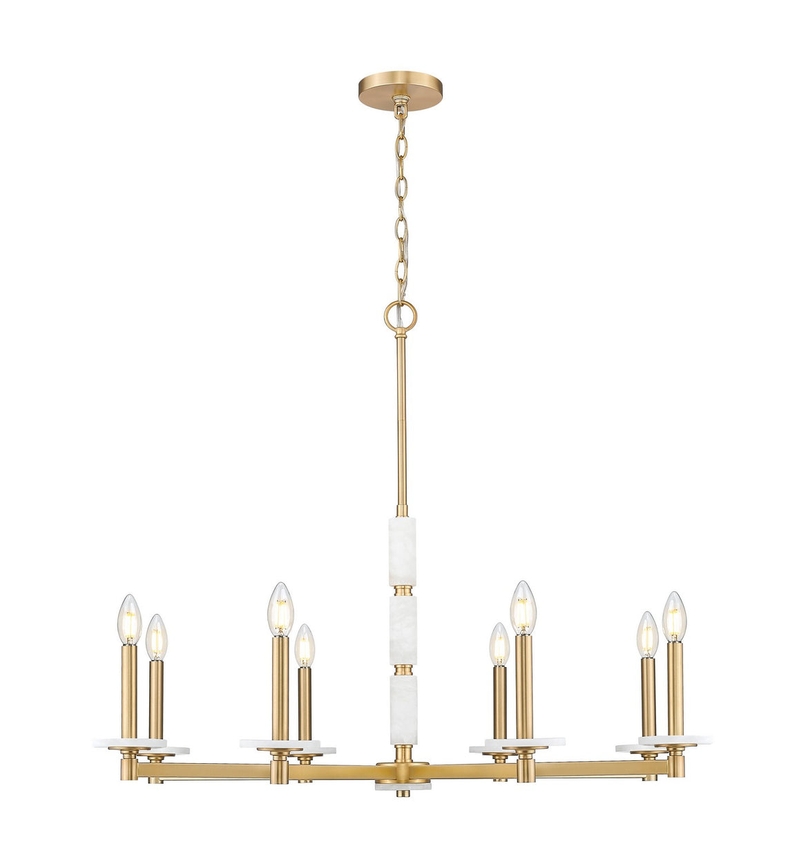Z-Lite - 3045-8MGLD - Eight Light Chandelier - Kaden - Modern Gold