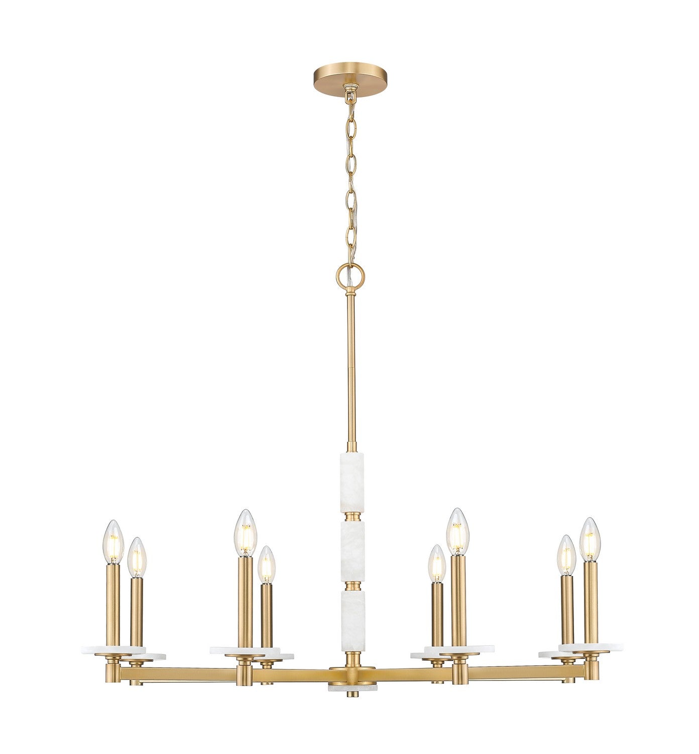 Z-Lite - 3045-8MGLD - Eight Light Chandelier - Kaden - Modern Gold