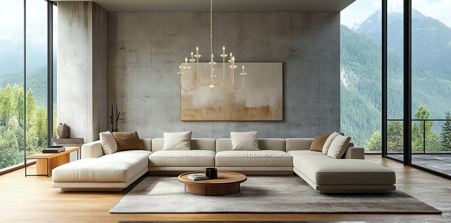 Z-Lite - 352-10MGLD - Ten Light Chandelier - Allistair - Modern Gold