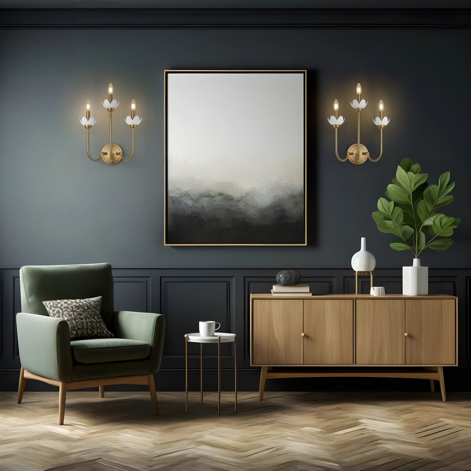 Z-Lite - 352-3S-MGLD - Three Light Wall Sconce - Allistair - Modern Gold
