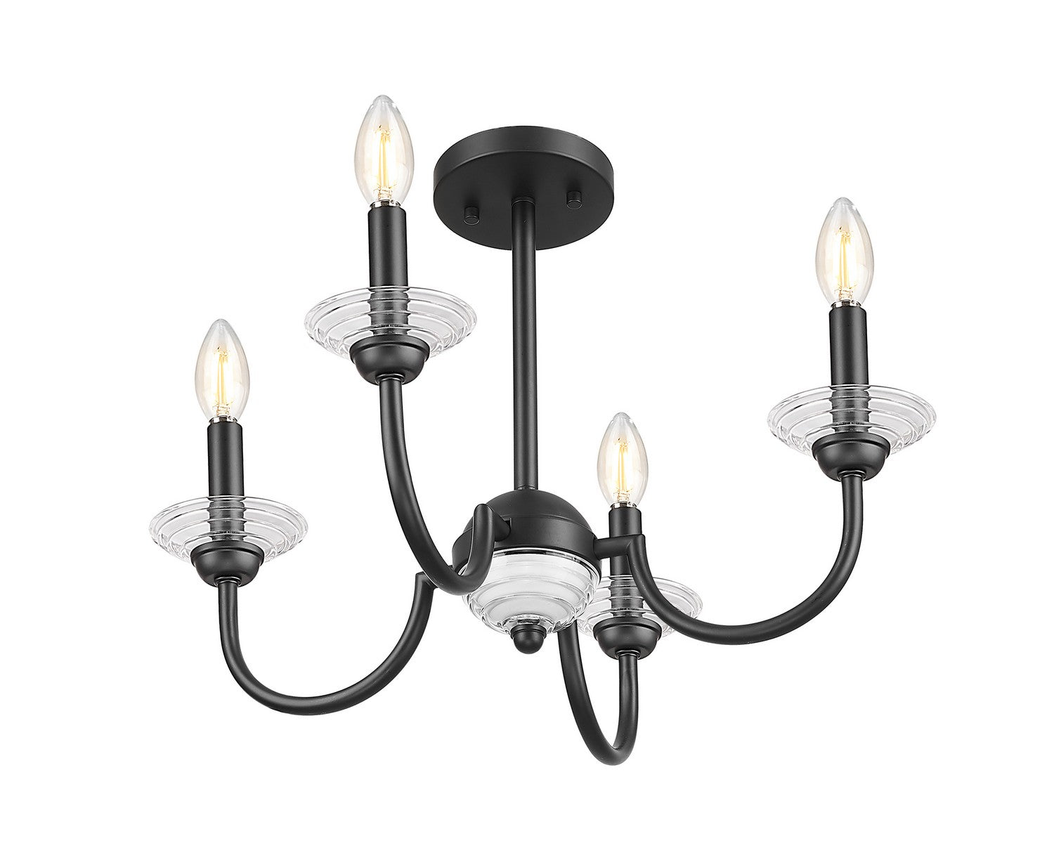 Z-Lite - 352-4SF-MB - Four Light Semi Flush Mount - Allistair - Matte Black