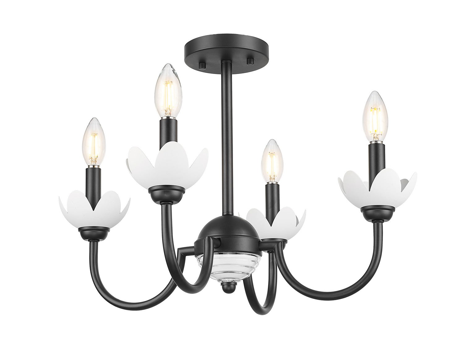 Z-Lite - 352-4SF-MB - Four Light Semi Flush Mount - Allistair - Matte Black