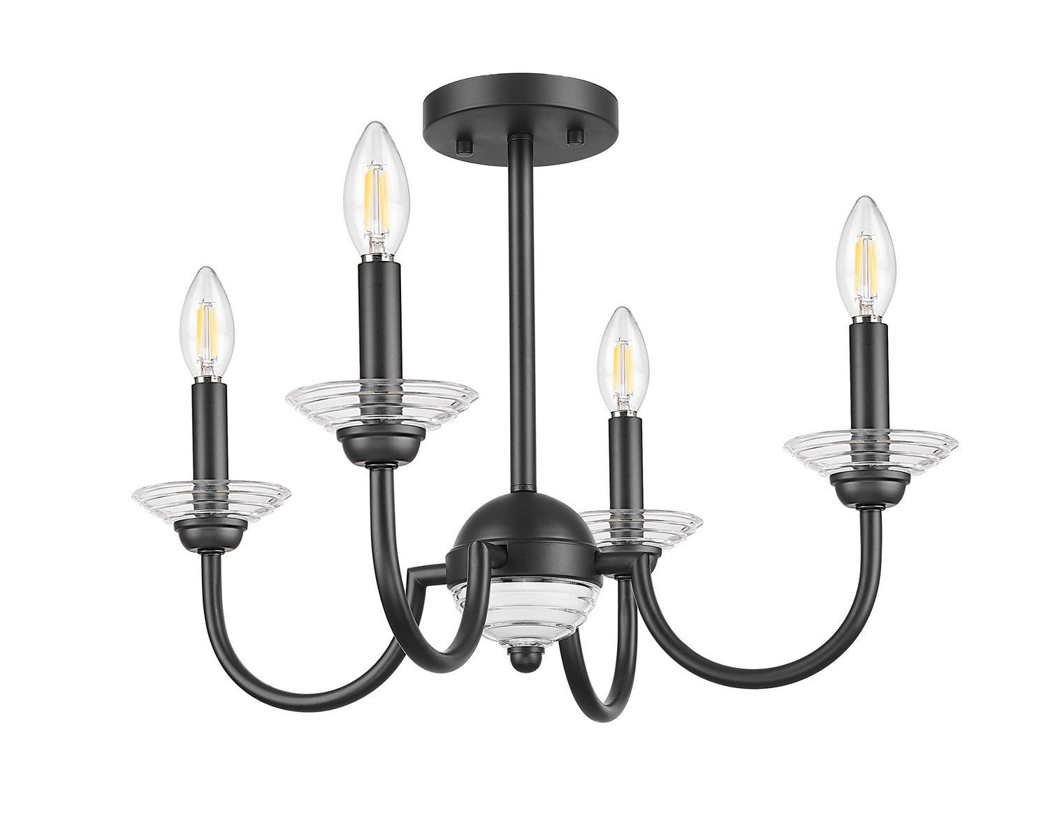 Z-Lite - 352-4SF-MB - Four Light Semi Flush Mount - Allistair - Matte Black