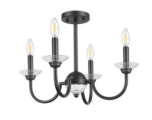 Z-Lite - 352-4SF-MB - Four Light Semi Flush Mount - Allistair - Matte Black