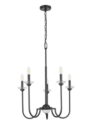 Z-Lite - 352-5MB - Five Light Chandelier - Allistair - Matte Black