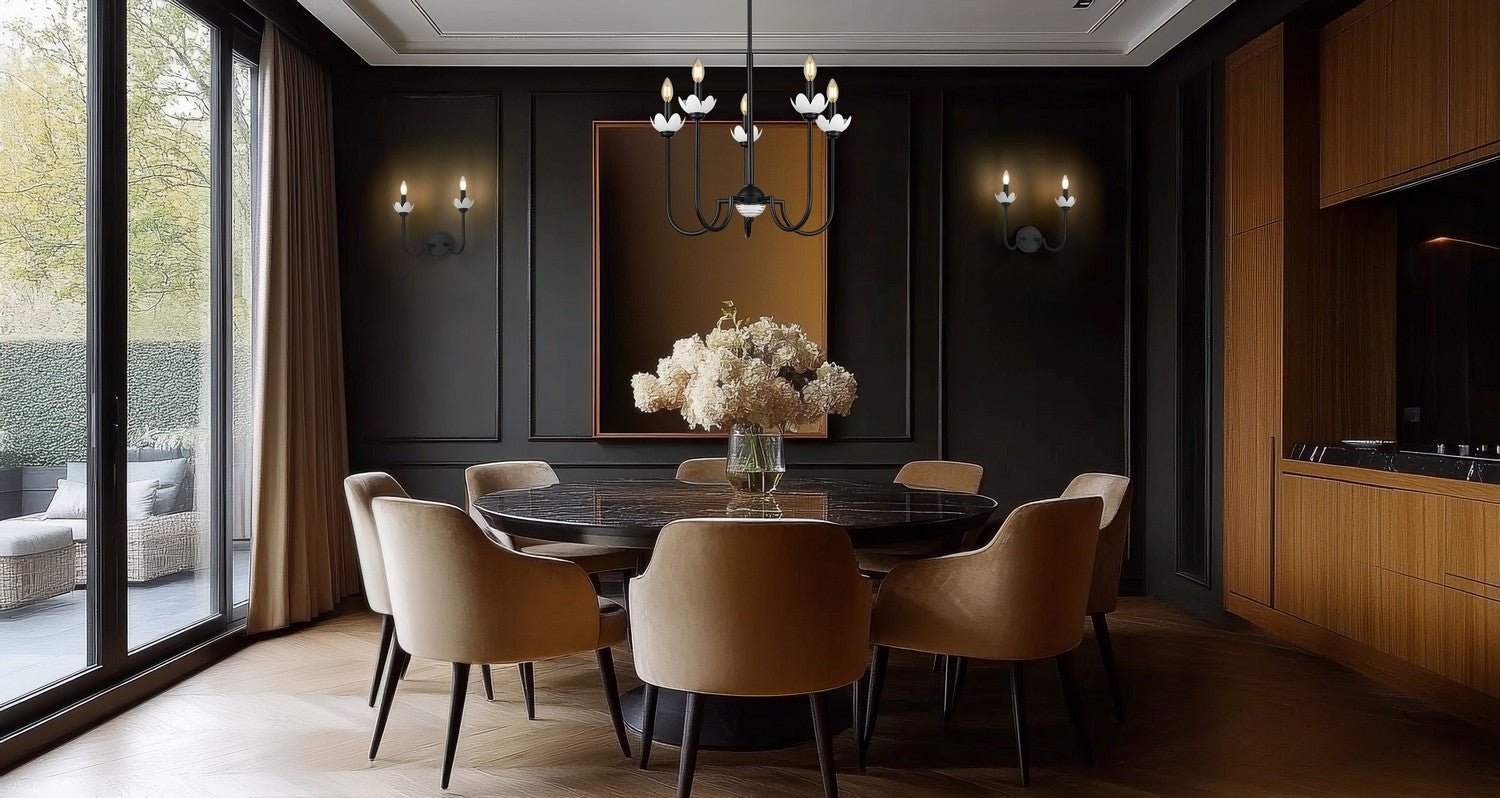 Z-Lite - 352-5MB - Five Light Chandelier - Allistair - Matte Black