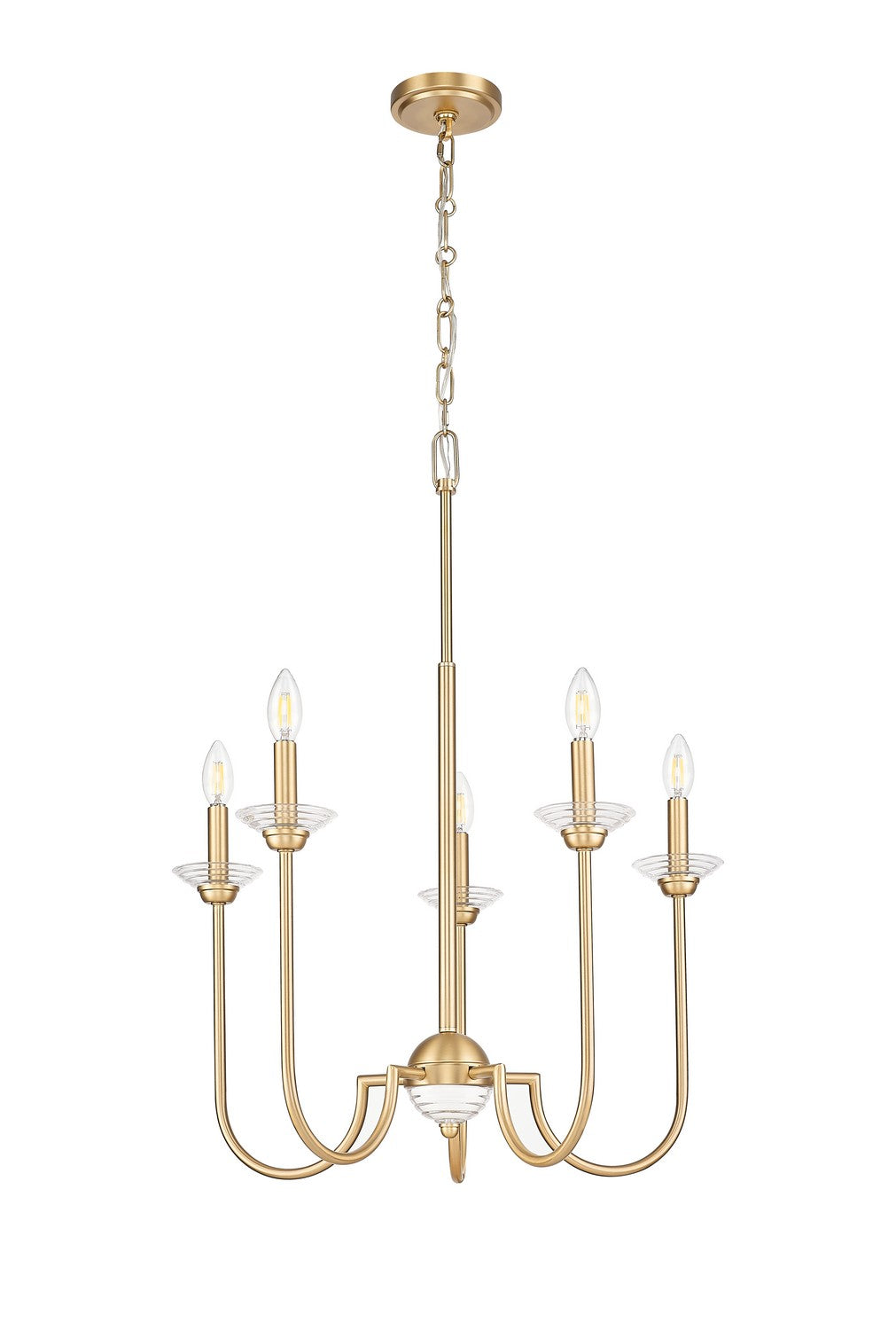 Z-Lite - 352-5MGLD - Five Light Chandelier - Allistair - Modern Gold