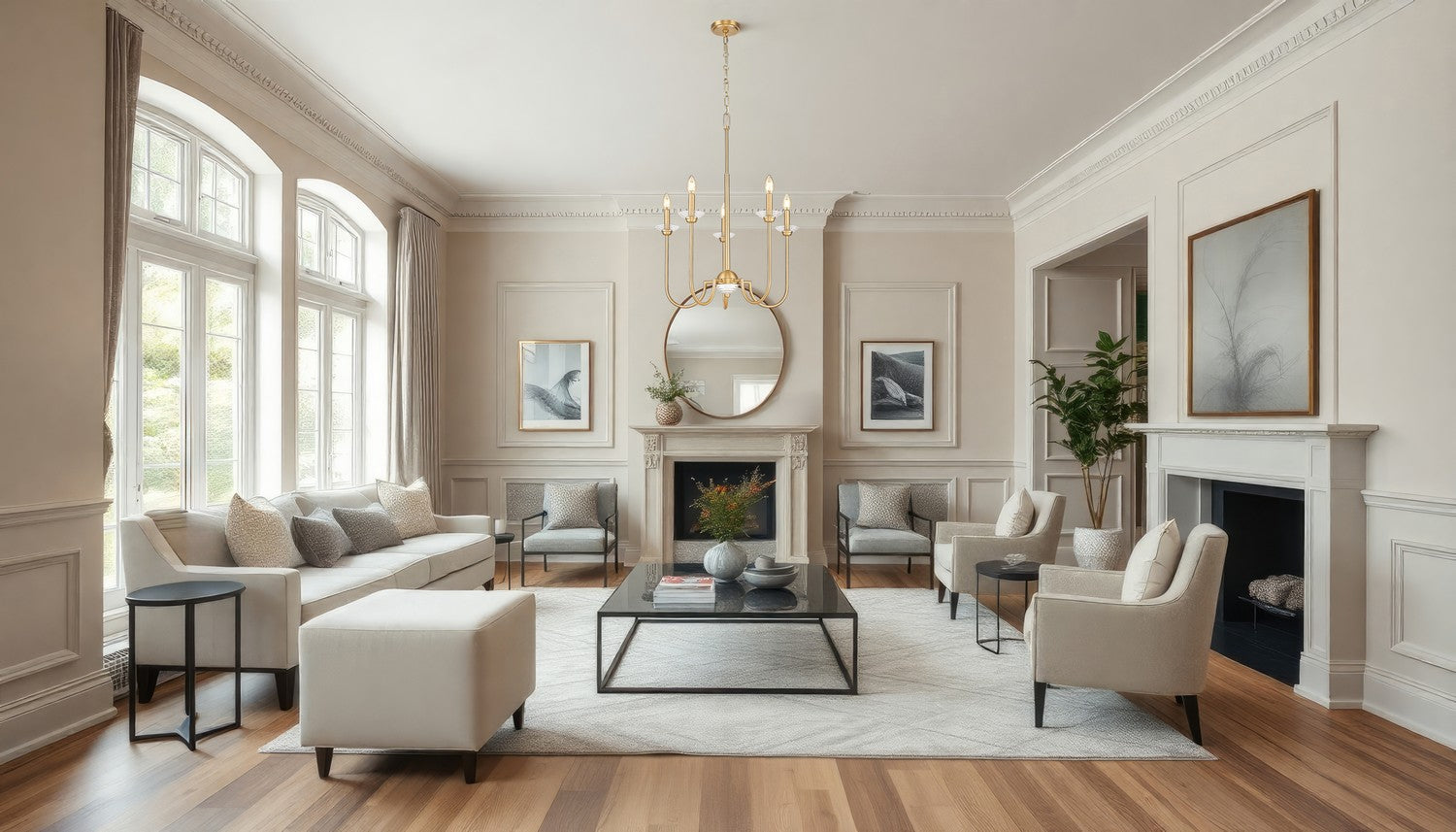 Z-Lite - 352-5MGLD - Five Light Chandelier - Allistair - Modern Gold