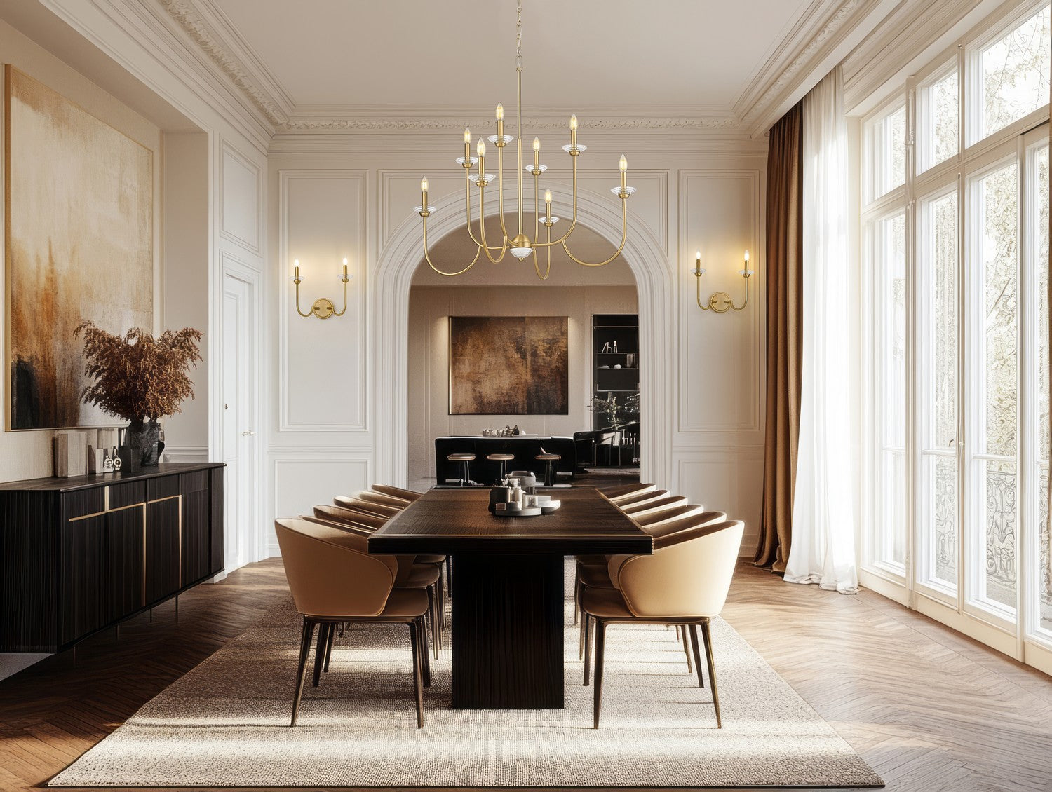 Z-Lite - 352-8MGLD - Eight Light Chandelier - Allistair - Modern Gold