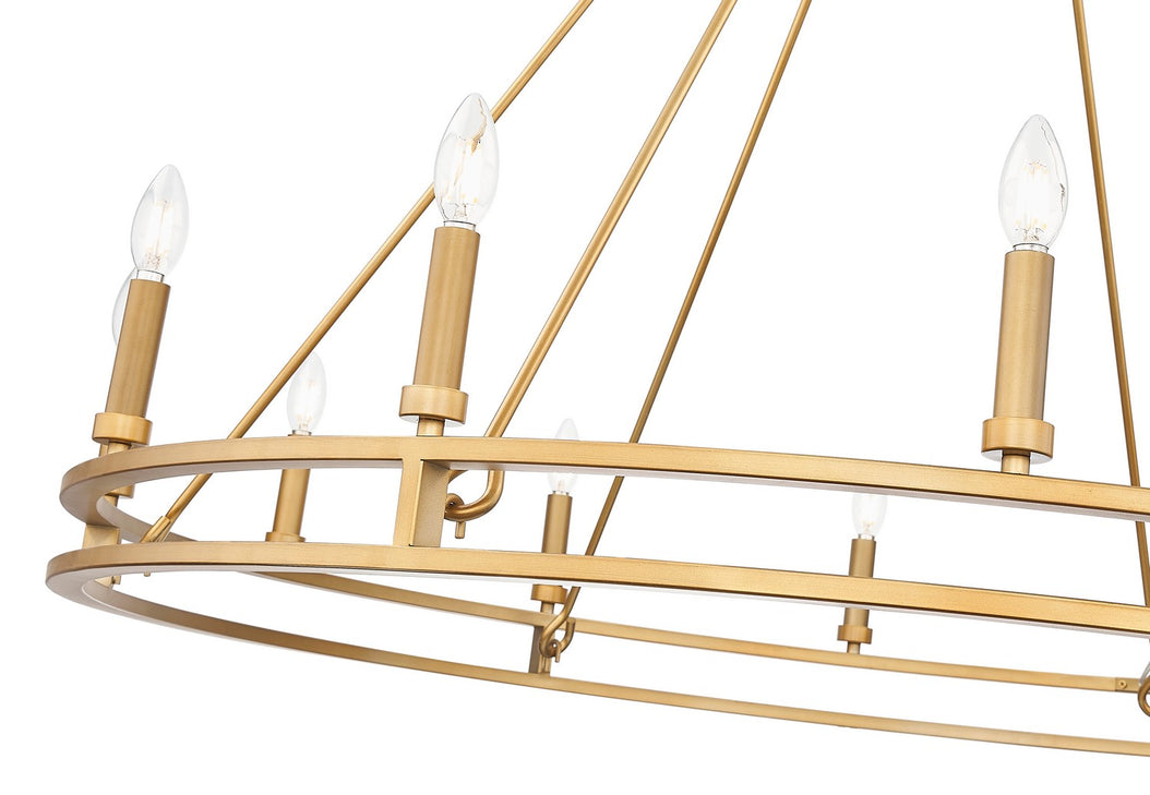 Z-Lite - 4005-12SBR - 12 Light Chandelier - Dennison - Signature Brass