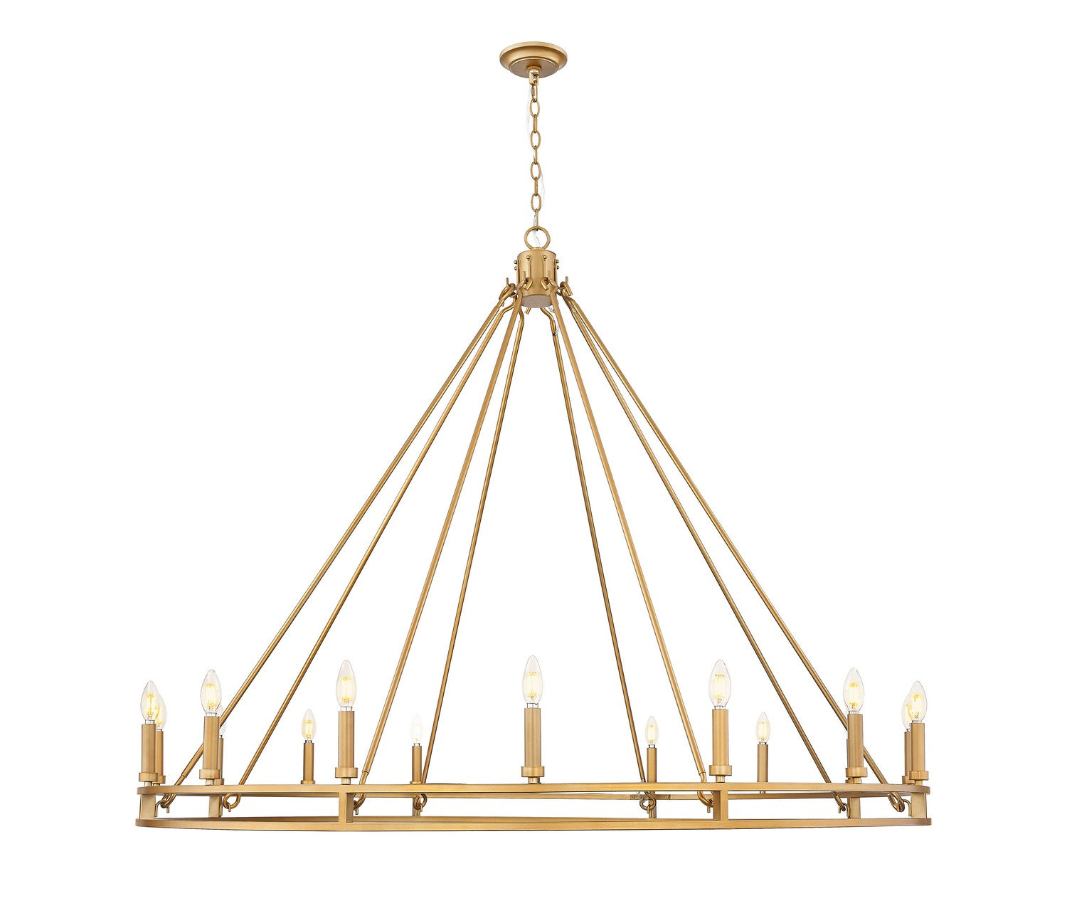 Z-Lite - 4005-16SBR - 16 Light Chandelier - Dennison - Signature Brass