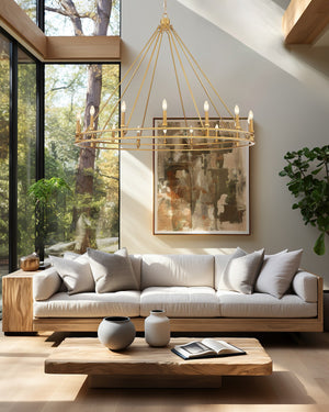 Z-Lite - 4005-16SBR - 16 Light Chandelier - Dennison - Signature Brass