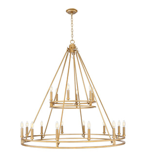 Z-Lite - 4005-18SBR - 18 Light Chandelier - Dennison - Signature Brass