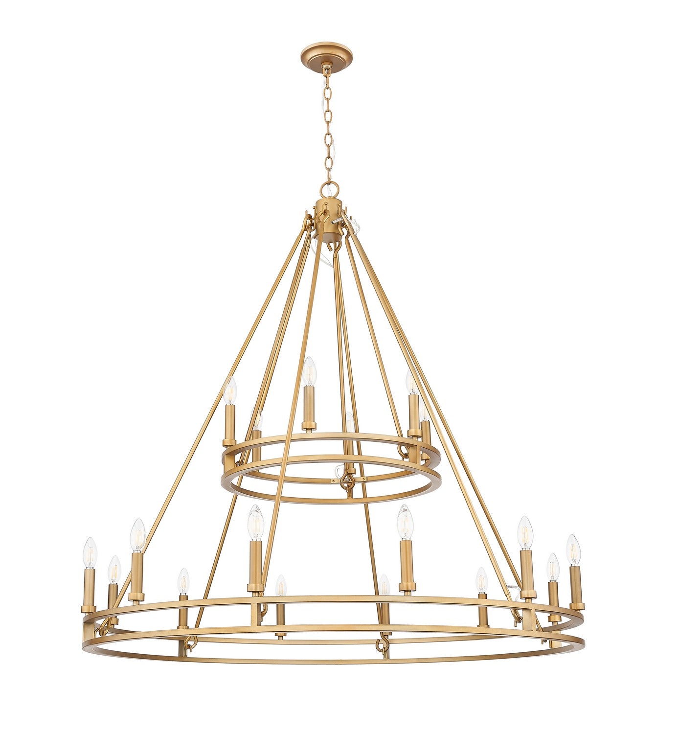 Z-Lite - 4005-18SBR - 18 Light Chandelier - Dennison - Signature Brass