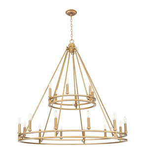 Z-Lite - 4005-18SBR - 18 Light Chandelier - Dennison - Signature Brass