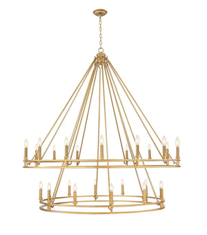 Z-Lite - 4005-28SBR - 28 Light Chandelier - Dennison - Signature Brass