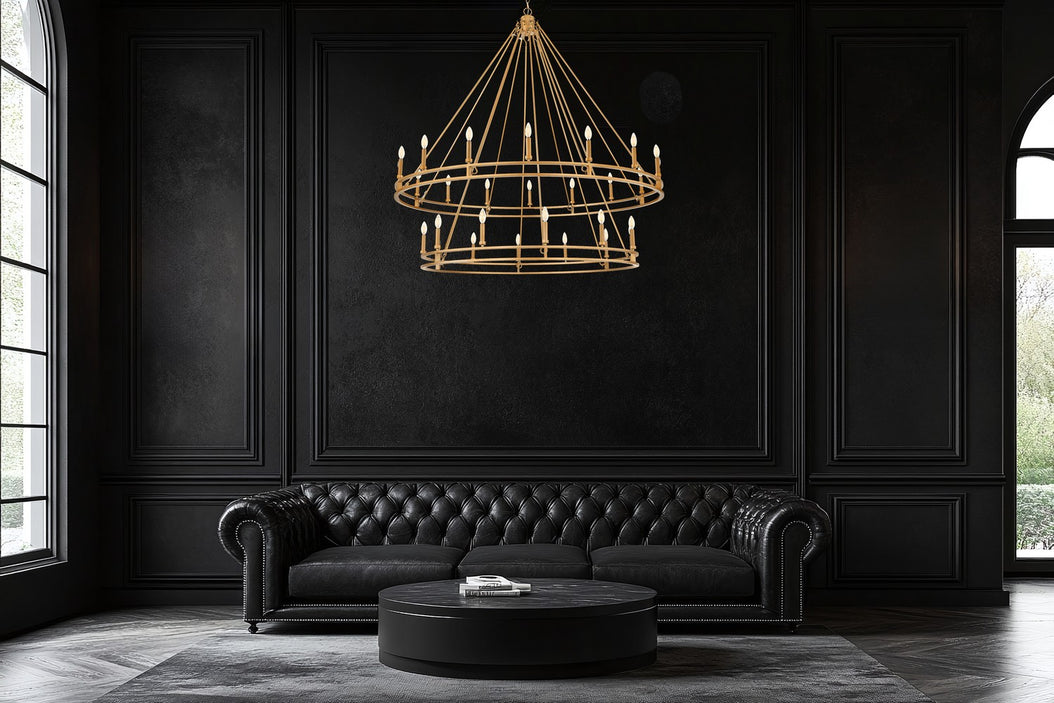 Z-Lite - 4005-28SBR - 28 Light Chandelier - Dennison - Signature Brass