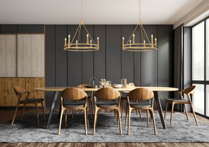 Z-Lite - 4005-6SBR - Six Light Chandelier - Dennison - Signature Brass