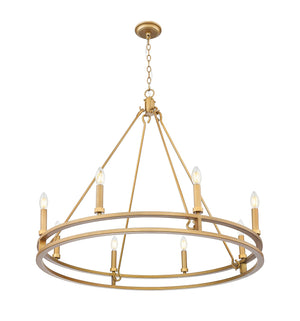 Z-Lite - 4005-8SBR - Eight Light Chandelier - Dennison - Signature Brass