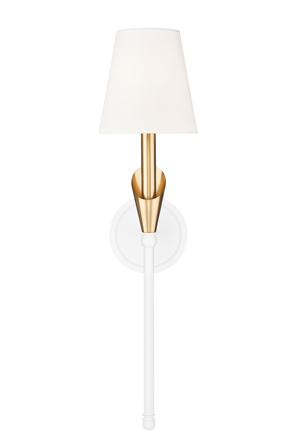 Z-Lite - 4014-1SA-TW-MGLD - One Light Wall Sconce - Claudelle - Tundra White + Modern Gold