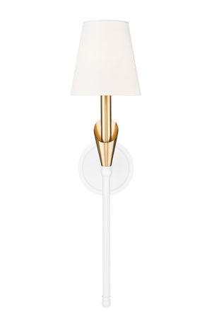 Z-Lite - 4014-1SA-TW-MGLD - One Light Wall Sconce - Claudelle - Tundra White + Modern Gold