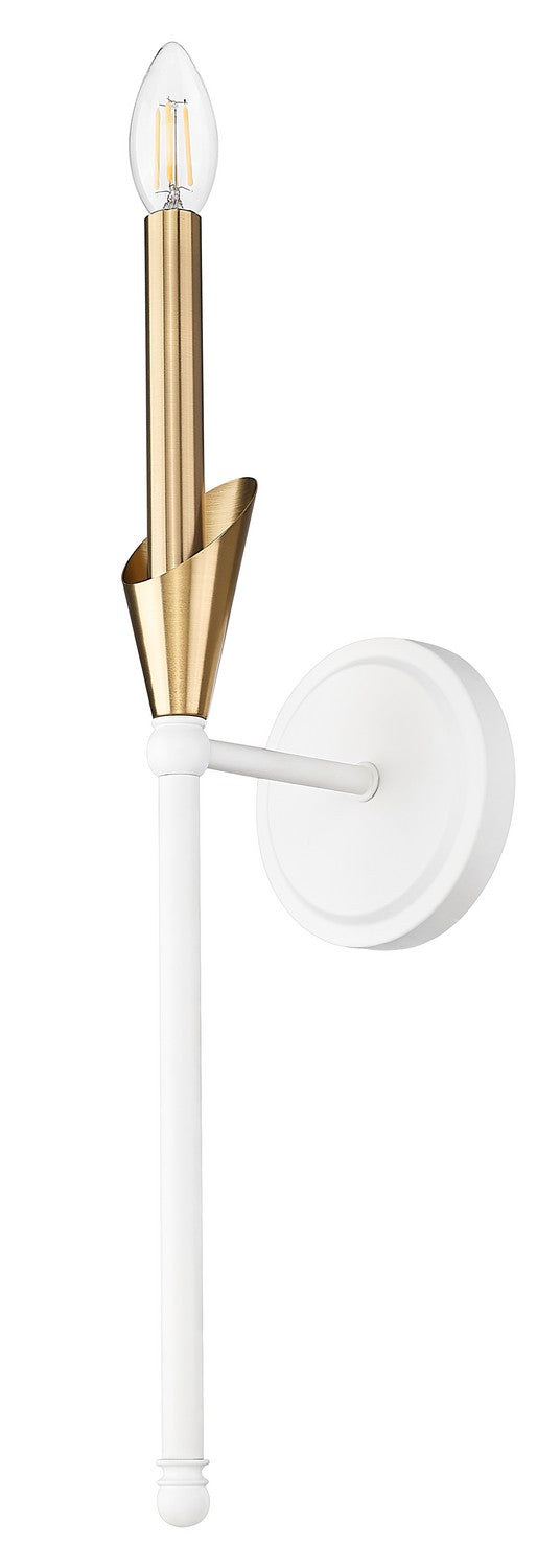Z-Lite - 4014-1SA-TW-MGLD - One Light Wall Sconce - Claudelle - Tundra White + Modern Gold