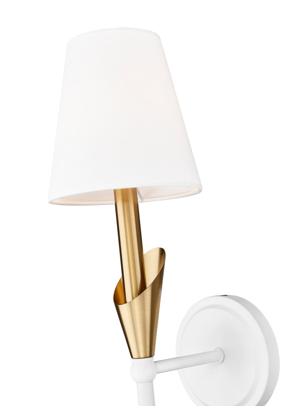 Z-Lite - 4014-1SA-TW-MGLD - One Light Wall Sconce - Claudelle - Tundra White + Modern Gold