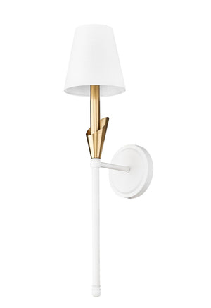 Z-Lite - 4014-1SA-TW-MGLD - One Light Wall Sconce - Claudelle - Tundra White + Modern Gold