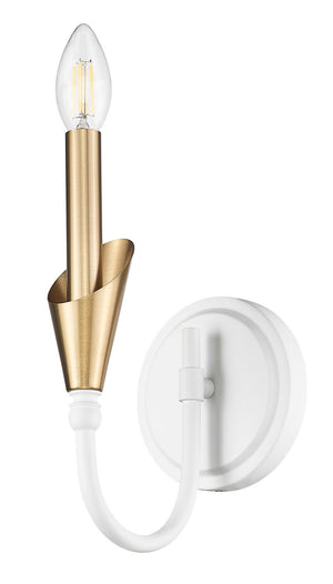 Z-Lite - 4014-1S-TW-MGLD - One Light Wall Sconce - Claudelle - Tundra White + Modern Gold