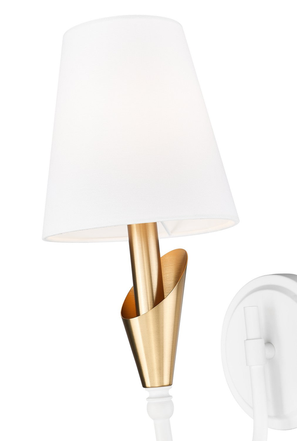 Z-Lite - 4014-1S-TW-MGLD - One Light Wall Sconce - Claudelle - Tundra White + Modern Gold