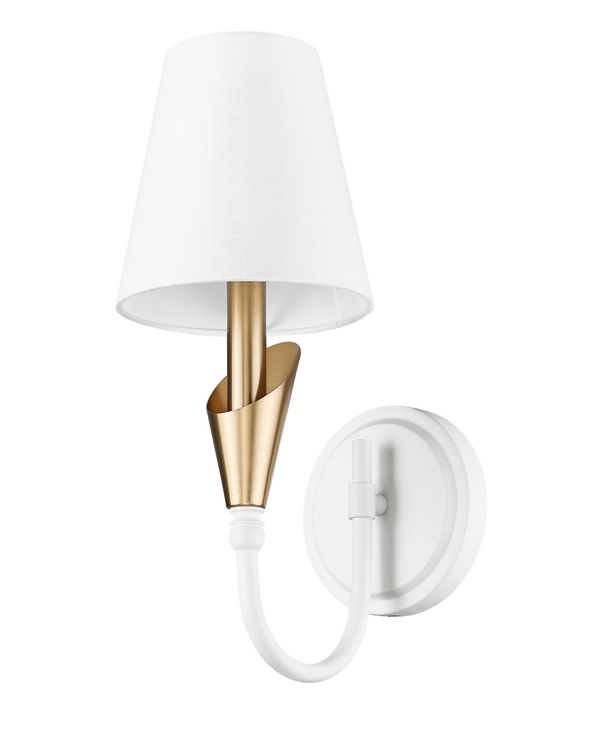 Z-Lite - 4014-1S-TW-MGLD - One Light Wall Sconce - Claudelle - Tundra White + Modern Gold