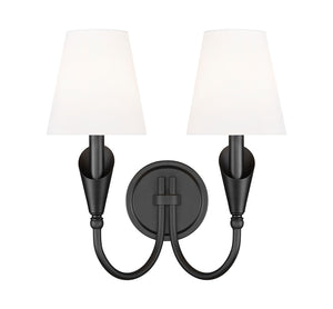 Z-Lite - 4014-2S-MB - Two Light Wall Sconce - Claudelle - Matte Black