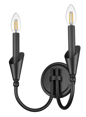 Z-Lite - 4014-2S-MB - Two Light Wall Sconce - Claudelle - Matte Black