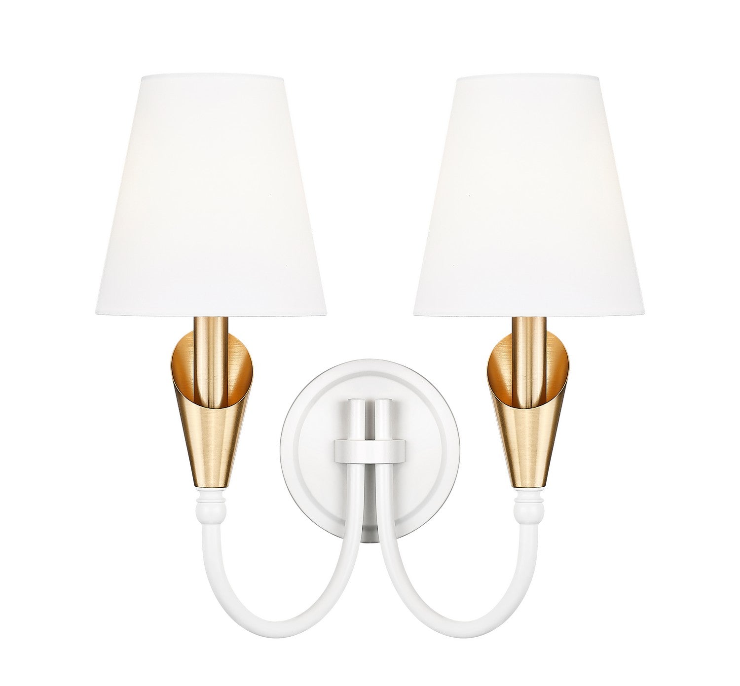 Z-Lite - 4014-2S-TW-MGLD - Two Light Wall Sconce - Claudelle - Tundra White + Modern Gold