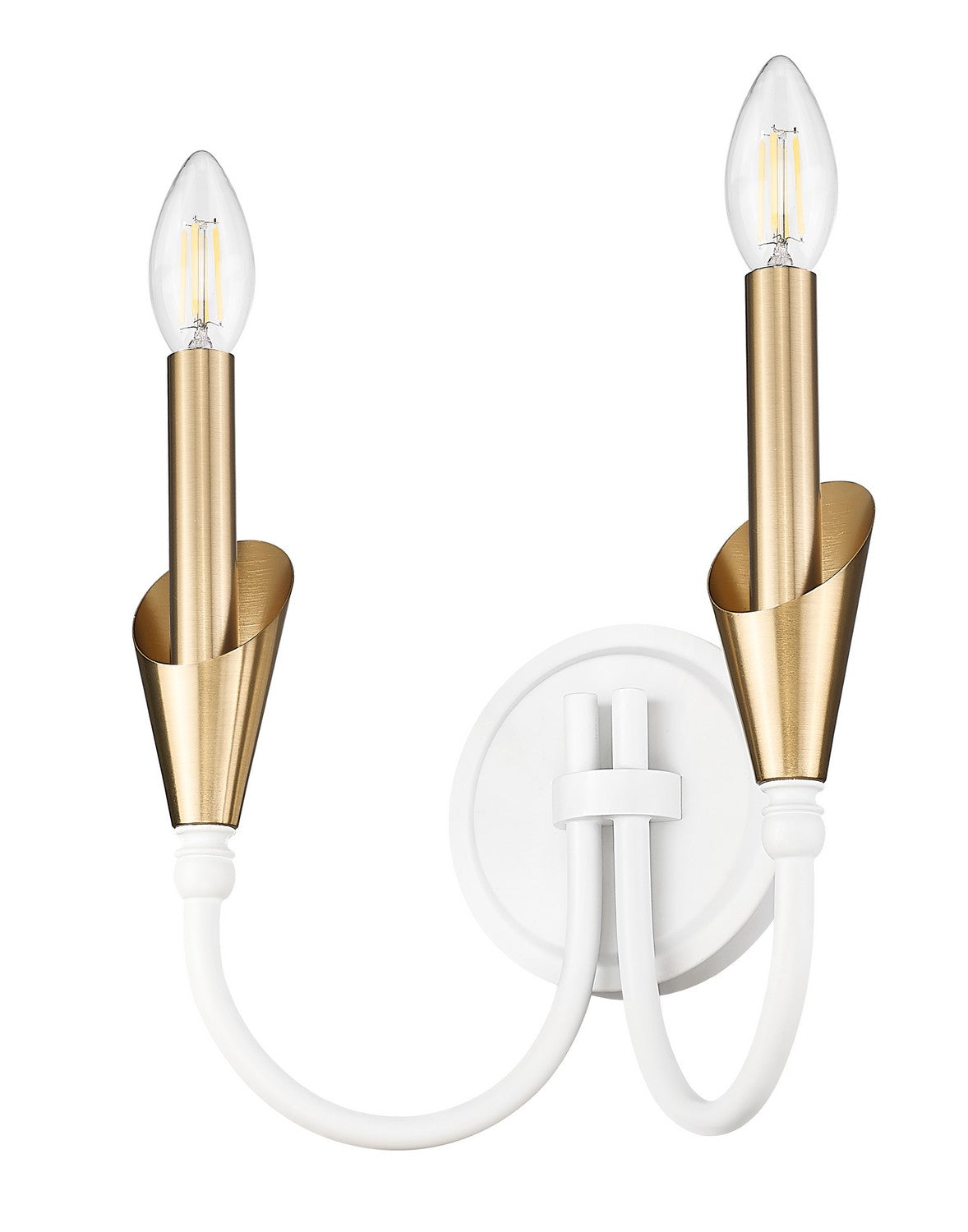 Z-Lite - 4014-2S-TW-MGLD - Two Light Wall Sconce - Claudelle - Tundra White + Modern Gold