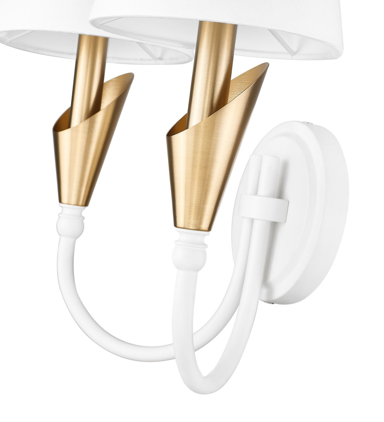 Z-Lite - 4014-2S-TW-MGLD - Two Light Wall Sconce - Claudelle - Tundra White + Modern Gold
