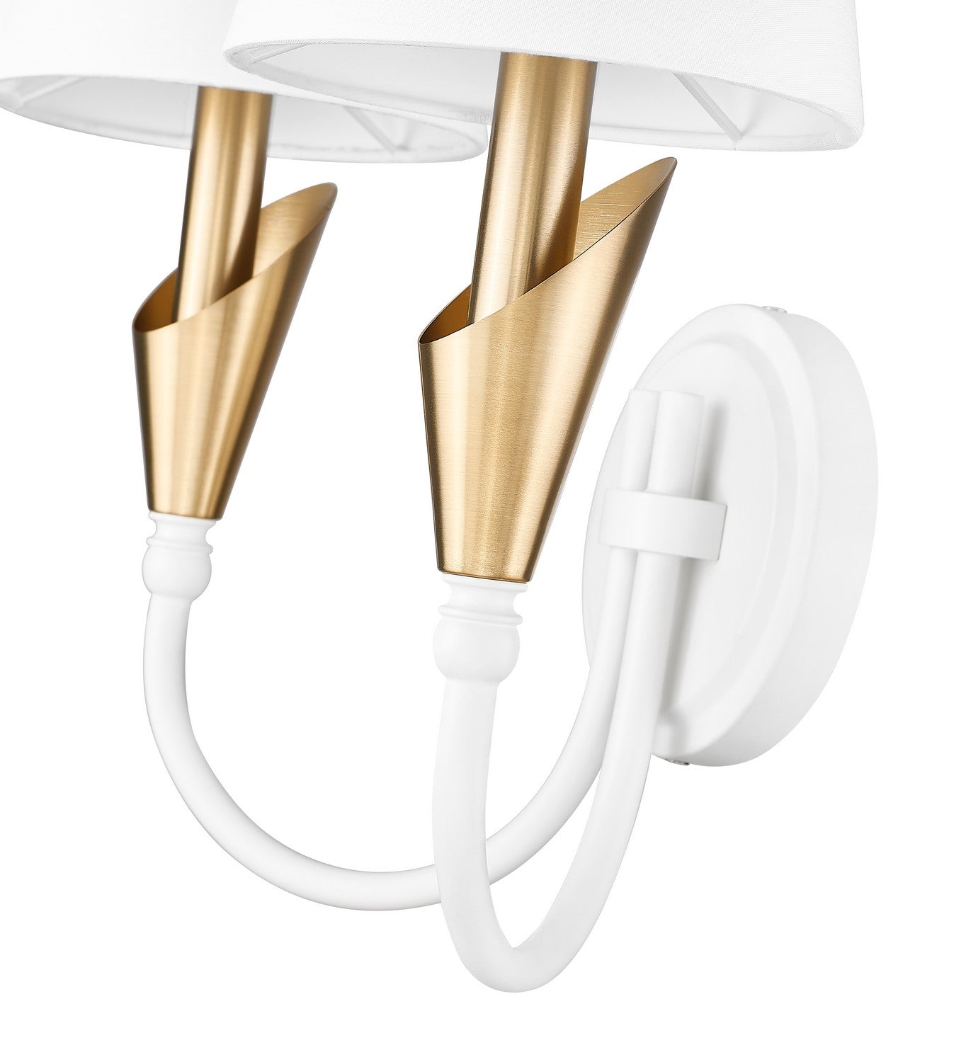Z-Lite - 4014-2S-TW-MGLD - Two Light Wall Sconce - Claudelle - Tundra White + Modern Gold