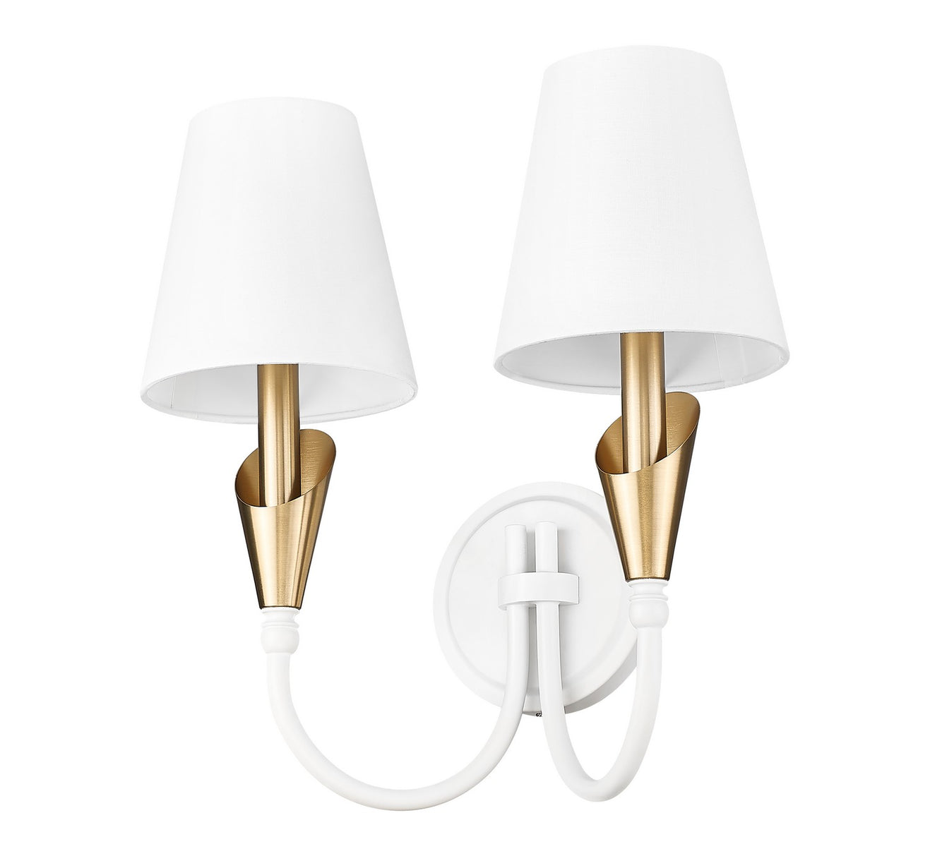 Z-Lite - 4014-2S-TW-MGLD - Two Light Wall Sconce - Claudelle - Tundra White + Modern Gold