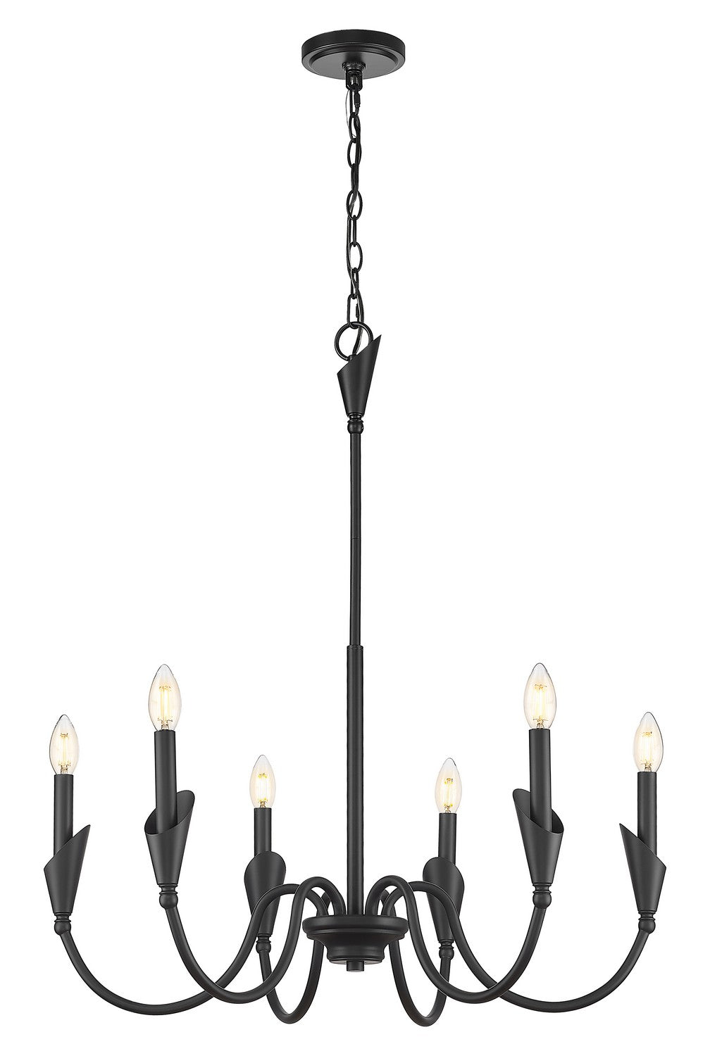 Z-Lite - 4014-32MB - Six Light Chandelier - Claudelle - Matte Black