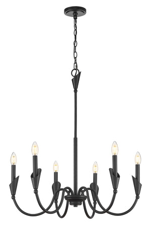 Z-Lite - 4014-32MB - Six Light Chandelier - Claudelle - Matte Black