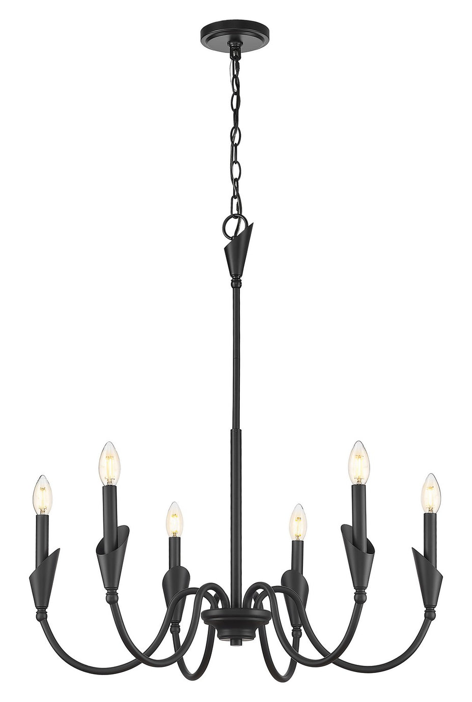 Z-Lite - 4014-32MB - Six Light Chandelier - Claudelle - Matte Black