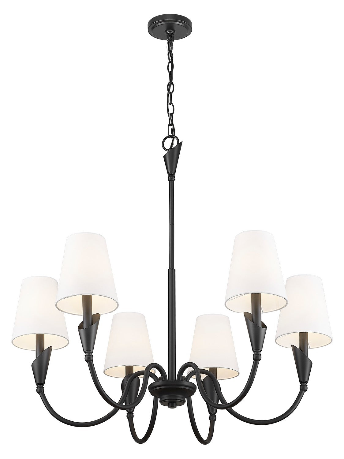 Z-Lite - 4014-32MB - Six Light Chandelier - Claudelle - Matte Black