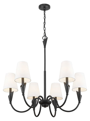 Z-Lite - 4014-32MB - Six Light Chandelier - Claudelle - Matte Black