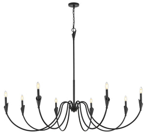Z-Lite - 4014-65MB - Eight Light Chandelier - Claudelle - Matte Black