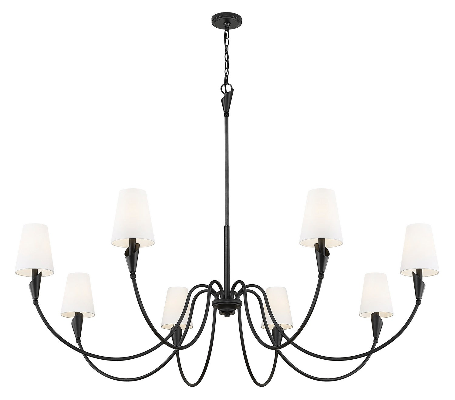 Z-Lite - 4014-65MB - Eight Light Chandelier - Claudelle - Matte Black