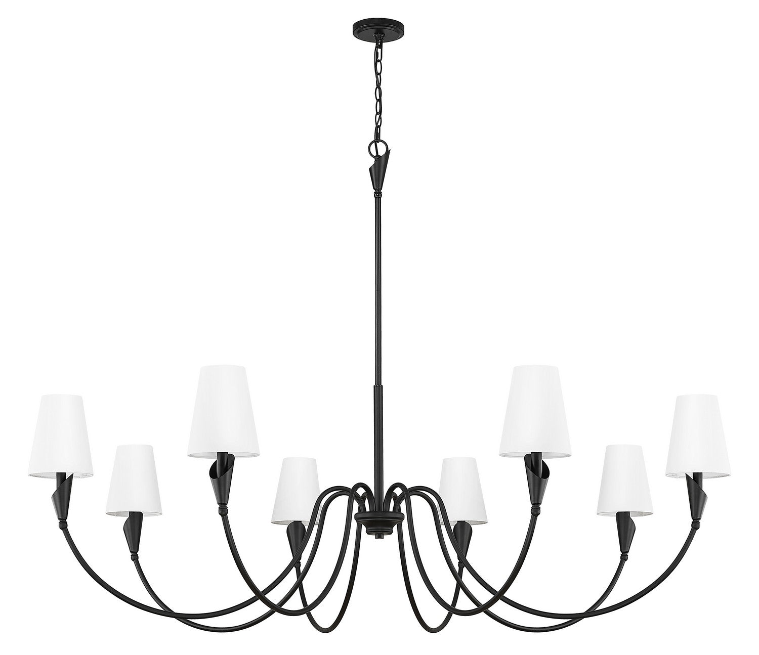 Z-Lite - 4014-65MB - Eight Light Chandelier - Claudelle - Matte Black