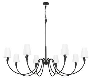 Z-Lite - 4014-65MB - Eight Light Chandelier - Claudelle - Matte Black