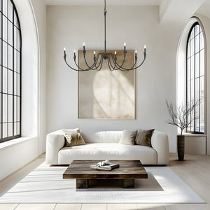 Z-Lite - 4014-65MB - Eight Light Chandelier - Claudelle - Matte Black