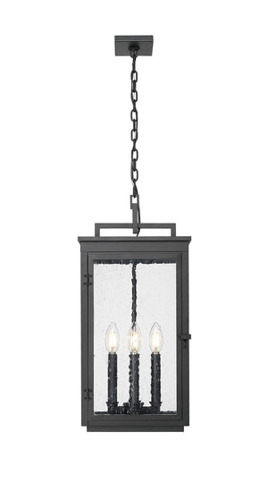 Z-Lite - 5019CHB-BK - Four Light Outdoor Chain Mount Ceiling Fixture - Hartwell - Sand Black